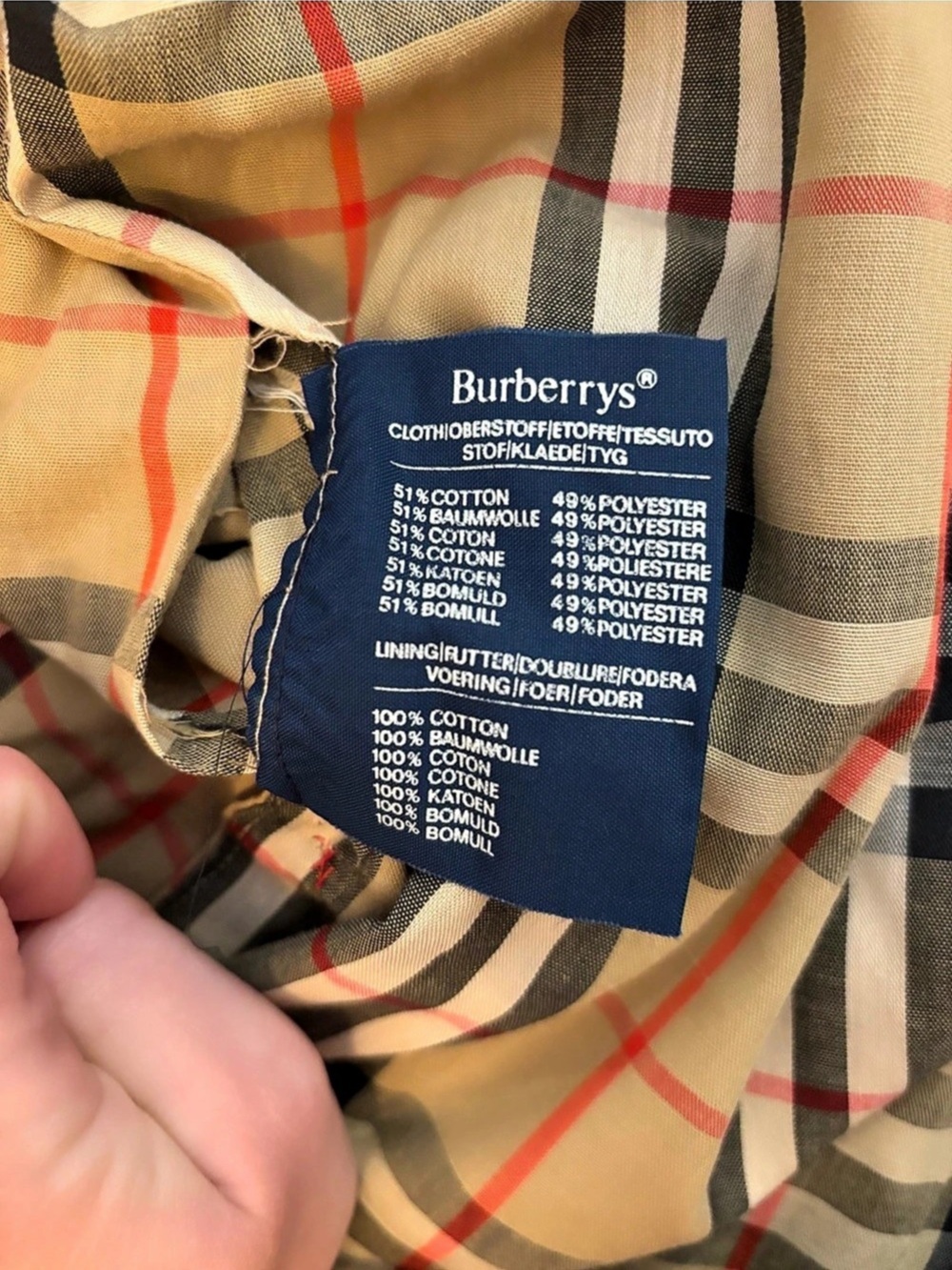 Men’s Burberry Plaid Lined Beige Trench Coat - Picture 9 of 10